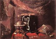 BASCHENIS, Evaristo Still-life with Instruments ll oil on canvas